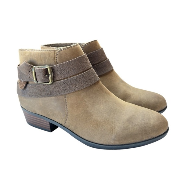 Clarks Collection Leather Side Zip Brown Ankle Booties Boots Womens Size 6 NWOB - Picture 9 of 9